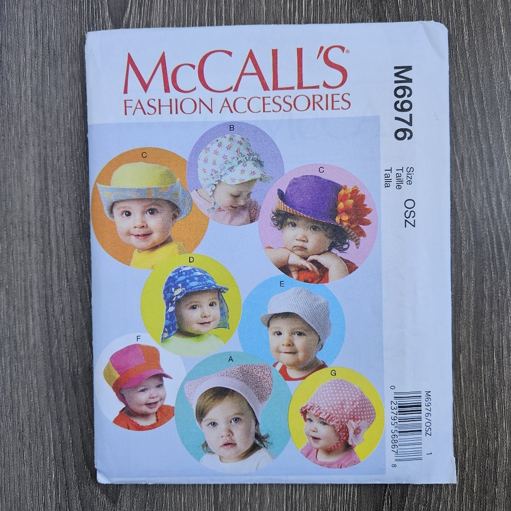 NEW McCall's M6976 Infants' Hats Pattern
